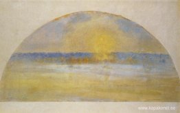Solnedgång med dimma, Eragny