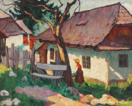 Hus på kvällen (soleffekt)