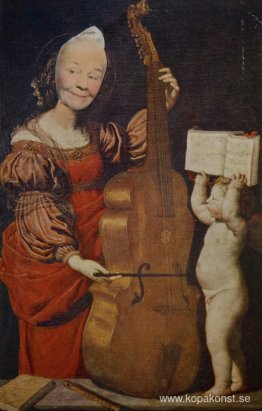 Löjligt porträtt (cello, kerub)