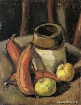 Stilleben med röda bananer