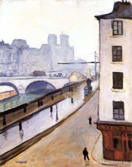 Pont Saint-Michel och Notre Dame