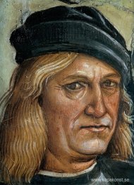 Självporträtt (detalj från Antikrists predikan och handlingar)