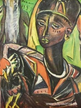 Zanzibar kvinna med kyckling