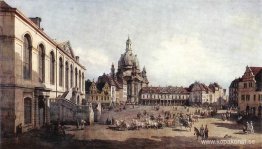 Nya marknadstorget i Dresden från Jüdenhof