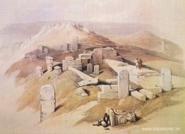 Ett forntida egyptiskt tempel, på Gebel Garaba