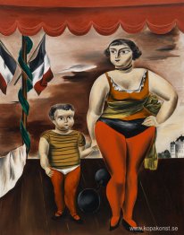 Stark kvinna och barn