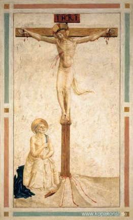Korsfästelse med St Dominic Flagellating Själv