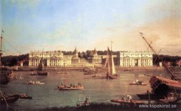 London: Greenwich Hospital från Themsens norra strand