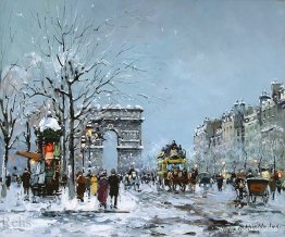 Champs Elysees, vinter