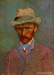 Självporträtt med grå filthatt