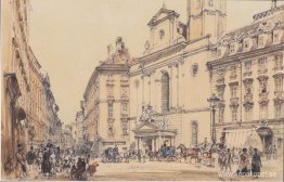 Michaelerplatz och kolmarknaden i Wien