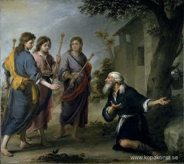 Abraham tar emot de tre änglarna
