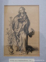 Gravyr på koppar av bebådelsen