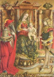 På tronen Madonna, Saint Jerome och St. Sebastian