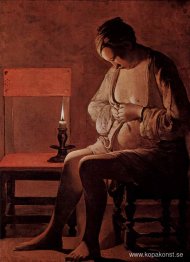 Kvinna som fångar en loppa