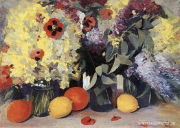 Blommor, citroner, apelsiner