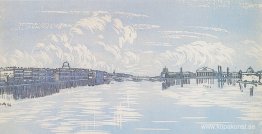 Leningrad. Utsikt från Trinity Bridge.