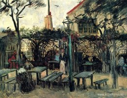 Terrass på ett kafé på Montmartre "La Guinguette"