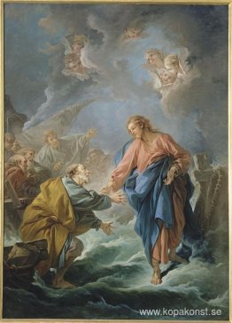 St Peter inbjuden att gå på vattnet