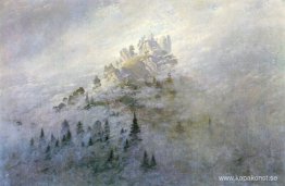Morgondimma i bergen
