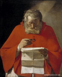 Saint Hieronymus läser ett brev