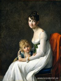 Madame Jeanne Desbassayns de Richemont och hennes son, Eugène