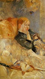 Liten flicka med en docka