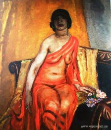 Liggande kvinnlig naken