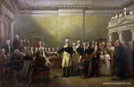 General George Washington avgår från sin kommission