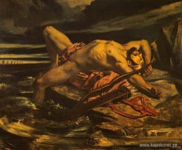 Philoctetes lämnade på Isle of Lemnos av grekerna på deras passa