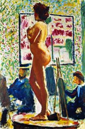 Livsklass på École des Beaux-Arts (Fauvist Naken)