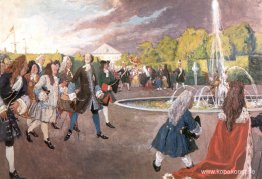 Peter I på promenad i Sommarträdgården