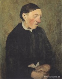 Gammal kvinna med näsduk