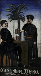 Skylt "Kall, kall öl"