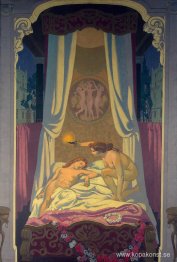 Panel 3. Psyche upptäcker att hennes mystiska älskare är Eros