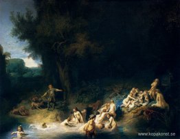 Diana Bathing, med berättelserna om Actaeon och Callisto