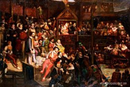 Drottning Elizabeth (1533–1603), tittar på föreställningen av "T
