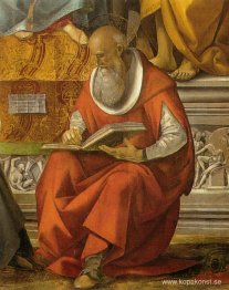 St. Hieronymus (detalj från Virgin Enthroned with Saints)