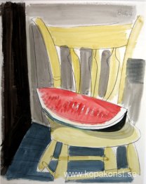 Vattenmelon på stolen