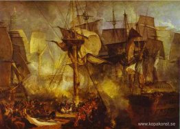 Slaget vid Trafalgar, sett från Mizen styrbords höljen av segern