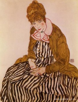 Edith Schiele, sittande
