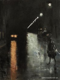 Nächtliche Straßenszene, Berlin