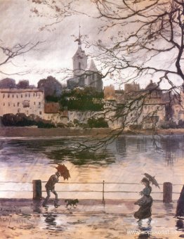 Ray Embankment i Basel i regnet