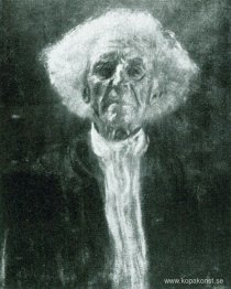 Studie av huvudet på en blind man