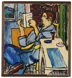 Läsande man (självporträtt)