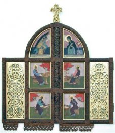 Ikonostas i den helige Andes kapell vid det grekisk-katolska teo