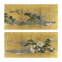 Fåglar och blommor på vår och höst