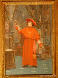 Kardinal, läser ett brev