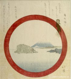 FUJI OCH ENOSHIMA GENOM ETT RUNDT FÖNSTER