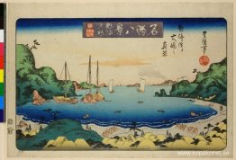 Utsikt över Oshima från Atami-stranden